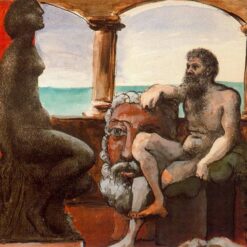 Neoclassical Oil Painting Inspired by Picasso – 'The Sculptor and His Statue' (1933)