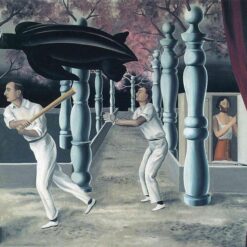 The Secret Player Inspired by René Magritte – 1927 Surrealist Symbolic Oil Painting, Canvas (195x152 cm)