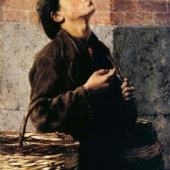 Realism Portrait: The Smoker by Georgios Jakobides (1887) – Oil Reproduction on Canvas