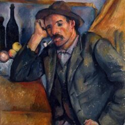 The Smoker" by Cézanne – 1890 Oil Painting Portrait, Post-Impressionist Masterpiece