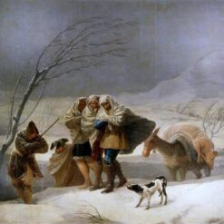 The Snowstorm (Winter) by Francisco Goya - Romanticism Oil Painting, 1786-1787, Museo del Prado