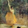 The Spanish Dancer – Henri de Toulouse-Lautrec, 1888 Post-Impressionist Oil Painting on Canvas