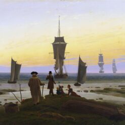 Romantic Allegorical Oil Painting The Stages of Life by Caspar David Friedrich (1835) – Classic Art for Home and Office Decor