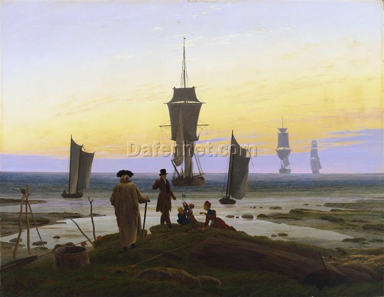 Romantic Allegorical Oil Painting The Stages of Life by Caspar David Friedrich (1835) – Classic Art for Home and Office Decor