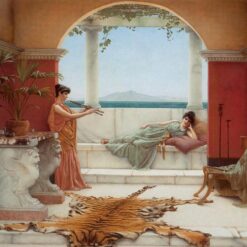 The Sweet Siesta of a Summer Day by John William Godward | 1891 Neoclassical Oil Painting