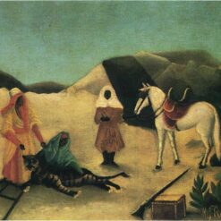Henri Rousseau The Tiger Hunt – Orientalism Oil Painting | Handmade Genre Painting on Canvas