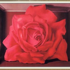 The Tomb of the Wrestlers Inspired by René Magritte – 1960 Surrealist Symbolic Oil Painting, Canvas