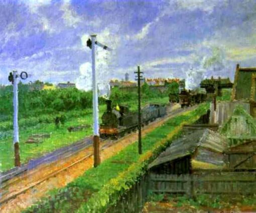 The Train, Bedford Park” (1897) – Impressionist Landscape Painting by Camille Pissarro
