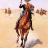 The Trooper by Frederic Remington – 1892 Classic Oil Painting Replica | Western Art Reproduction