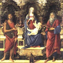 The Virgin and Child Enthroned by Sandro Botticelli – Early Renaissance Religious Painting