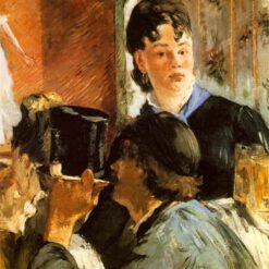 Oil Painting Inspired by Edouard Manet’s Corner of a Cafe-Concert – Parisian Genre Art on Canvas