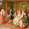 Romanticism Masterpiece – The Waltz by Angelo Zoffoli, High-Quality Genre Painting Replica