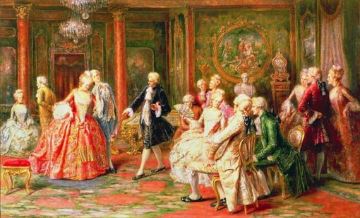 Romanticism Masterpiece – The Waltz by Angelo Zoffoli, High-Quality Genre Painting Replica