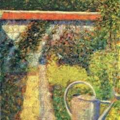 The Watering Can by Georges Seurat – Pointillism Landscape Oil Painting Reproduction