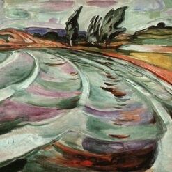 The Wave by Edvard Munch – 1921 Expressionist Ocean Landscape Oil Painting