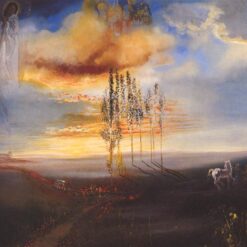Surreal Landscape Oil Painting Inspired by Dali's "The Way to Pubol" – A Journey into the Unknown