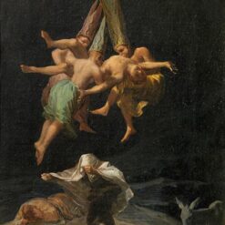 Witches in the Air by Francisco Goya - 1797-1798 Romanticism Oil Painting on Canvas, Museo del Prado