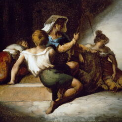 Romantic Genre Painting: Italian Family by Théodore Géricault – Oil Reproduction on Canvas