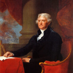 Custom Oil Reproduction of Gilbert Stuart's Thomas Jefferson – 1807 Romantic Portrait
