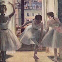 Edgar Degas Three Dancers in an Exercise Hall – 1880 Genre Painting