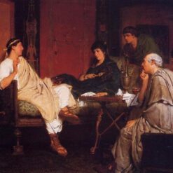 Sir Lawrence Alma-Tadema Oil Painting – Tibullius at Delia's (1866), Romantic History Art