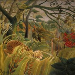 Henri Rousseau "Tiger in a Tropical Storm (Surprised!)" Oil Painting Reproduction – Wildlife Art on Canvas