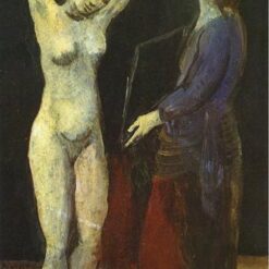 Expressionist Genre Painting Inspired by Pablo Picasso – 'Toilette' (1906) Oil on Canvas