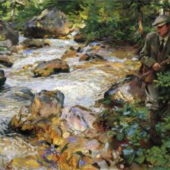 John Singer Sargent Oil Painting – Trout Stream in the Tyrol, 1914, Impressionism Landscape