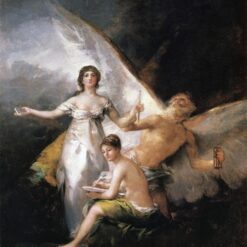 Francisco Goya - Truth Rescued by Time, Witnessed by History (1812-1814) Allegorical Romanticism Oil Painting, Nationalmuseum
