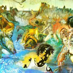 Surrealist Genre Painting "Tuna Fishing" Inspired by Salvador Dali – A Masterpiece of Classic Surrealism