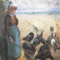 Turkey Girl" (1884) – Classic Camille Pissarro Portrait of Rural Life