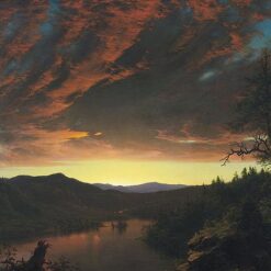 Frederic Edwin Church Twilight in the Wilderness – Luminism Cloudscape Oil Painting Reproduction