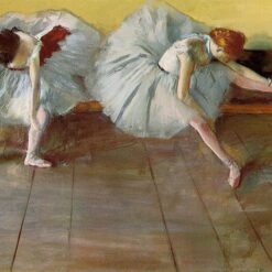 Edgar Degas – Two Ballet Dancers 1879 Pastel Painting