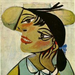 Oil Painting Inspired by Picasso’s Surrealist Period – 'Portrait of Woman in D'Hermine Pass (Olga)' (1923) Portrait on Canvas