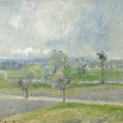 Valhermeil near Oise, Rain Effect" – Camille Pissarro 1881 | Captivating French Impressionist Landscape
