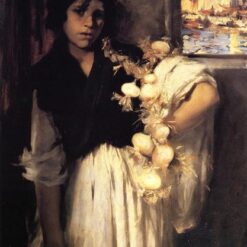 Oil Painting Inspired by John Singer Sargent’s Venetian Onion Seller – Realistic Portrait Art on Canvas