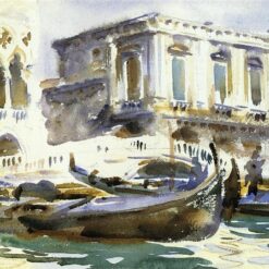 John Singer Sargent 'Venice. The Prison' Impressionist Cityscape – Fine Art Oil Painting Reproduction on Canvas
