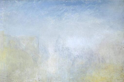 J.M.W. Turner Oil Painting – Venice with the Salute, c.1840-1845, Romantic Marina Scene