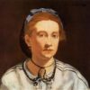 Victorine Meurent – Inspired by Edouard Manet (1862) Realist Portrait Oil Painting