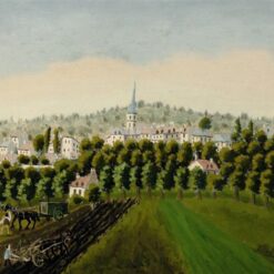 Henri Rousseau "View of Bottom and Meudon" – Original Naïve Art Landscape Oil Painting Reproduction