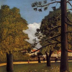 Henri Rousseau "View of Parc de Montsouris" Oil Painting Reproduction – Naïve Art Landscape on Canvas