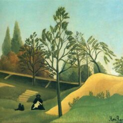 View of the Fortifications by Henri Rousseau - 1896 Naïve Art Oil Painting Replica | Hand-Painted Landscape on Canvas
