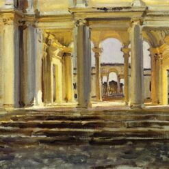 John Singer Sargent 'Villa Papa Giulla' Impressionist Cityscape – Fine Art Oil Painting Reproduction on Canvas