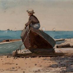 Realist Masterpiece – Waiting for Dad, 1873 by Winslow Homer, High-Quality Replica