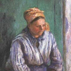 La Mère Larcheveque (Washerwoman Study)" by Camille Pissarro – 1880 | French Impressionist Painting