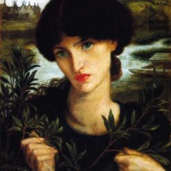 Romantic Oil Portrait – Water Willow by Dante Gabriel Rossetti, 1871 Painting Reproduction