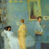 Whistler in His Studio – 1865 Impressionist Painting by James Whistler