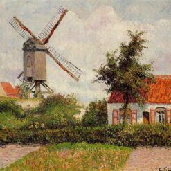 Moulin a Knock, Belgique" (1894) – Beautiful Impressionist Landscape by Camille Pissarro