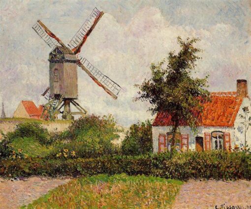 Moulin a Knock, Belgique” (1894) – Beautiful Impressionist Landscape by Camille Pissarro