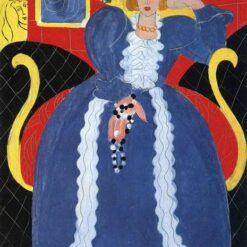 Henri Matisse Inspired Portrait – Woman in Blue (1937) – Expressionist Oil Painting